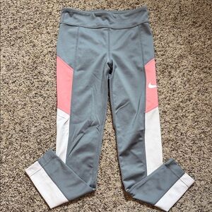 Nike Kids Leggings in Gray, Pink, and White